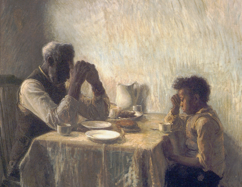 The Thankful Poor by Henry Ossawa Tanner, Public Domain, Wikimedia Commons